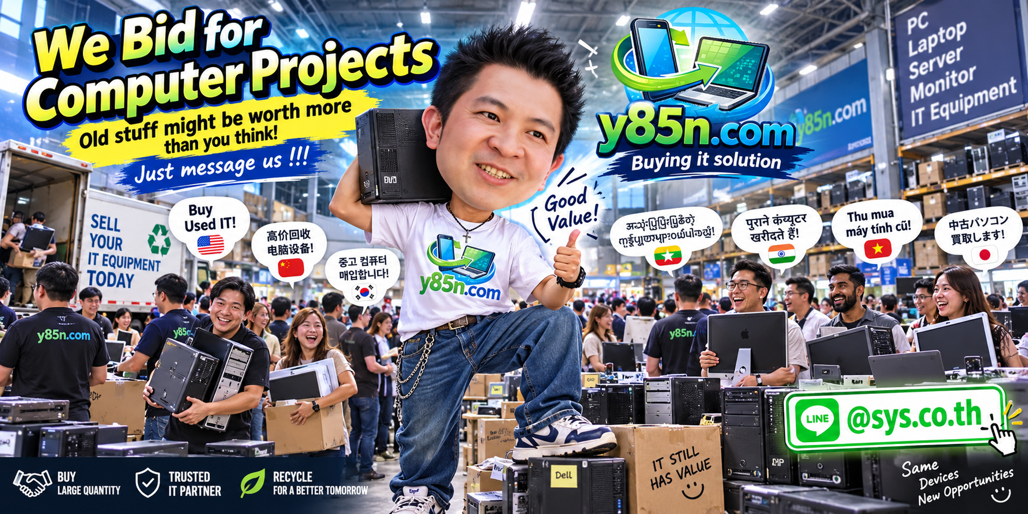 Busy Y85N.com warehouse for We Bid For Computer Projects purchasing in Thailand