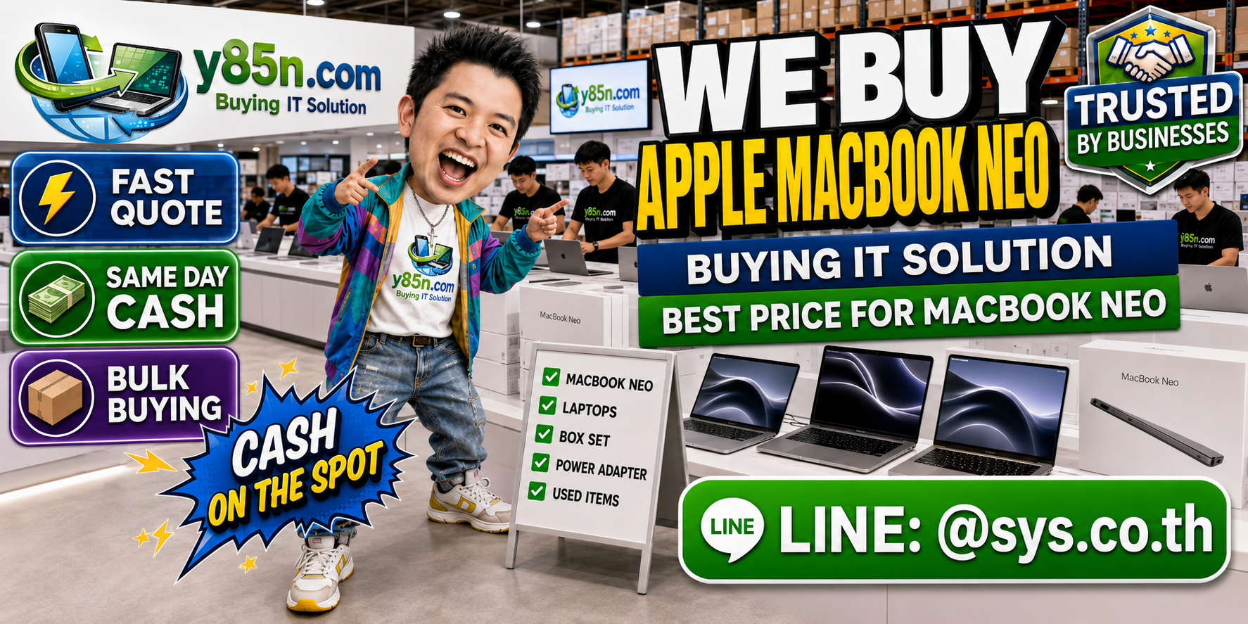 Y85N.com Apple MacBook Neo buying closing image