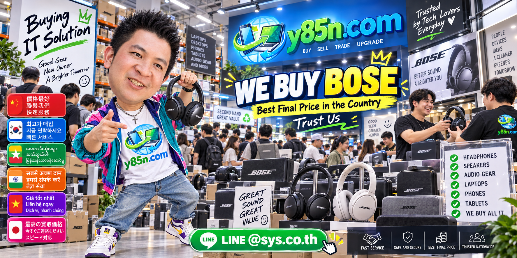Bose equipment buying in Thailand with y85n.com