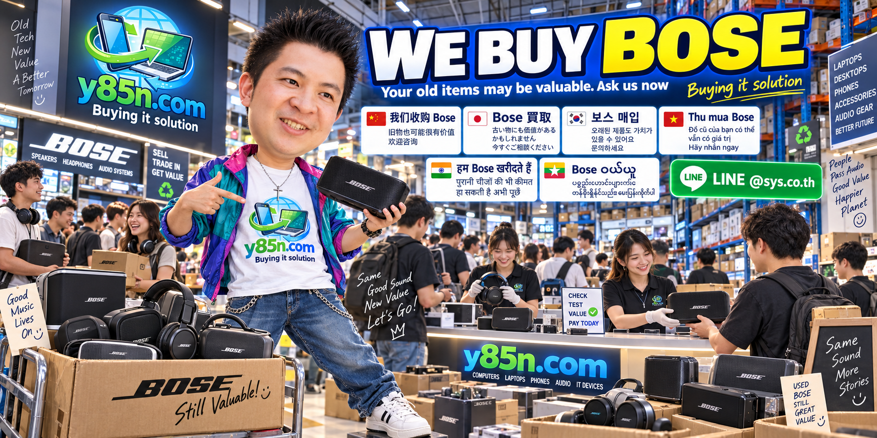 We buy Bose in Thailand at y85n.com, contact LINE @sys.co.th