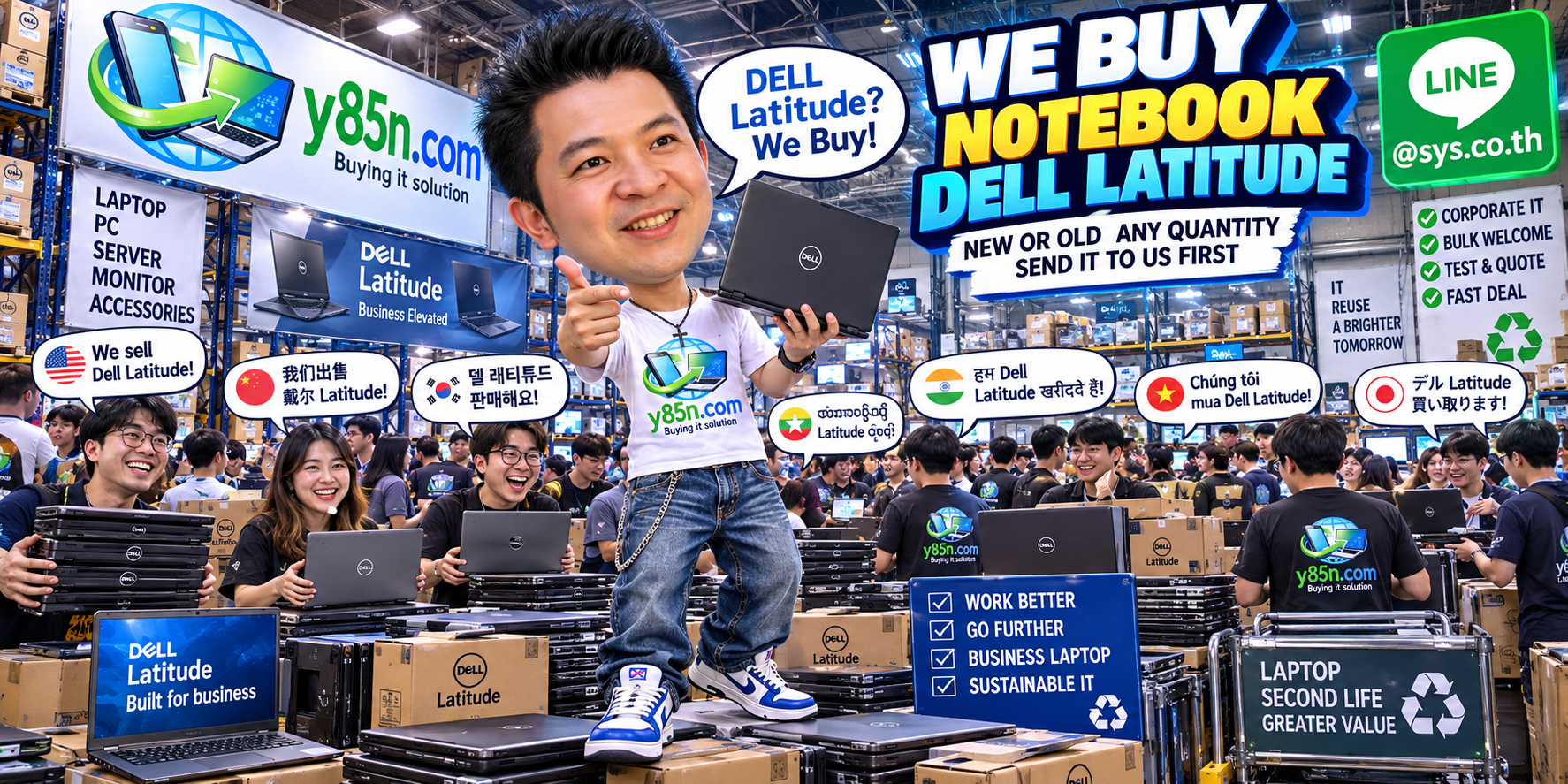 Dell Latitude notebook buying service with international seller support at Y85N.com