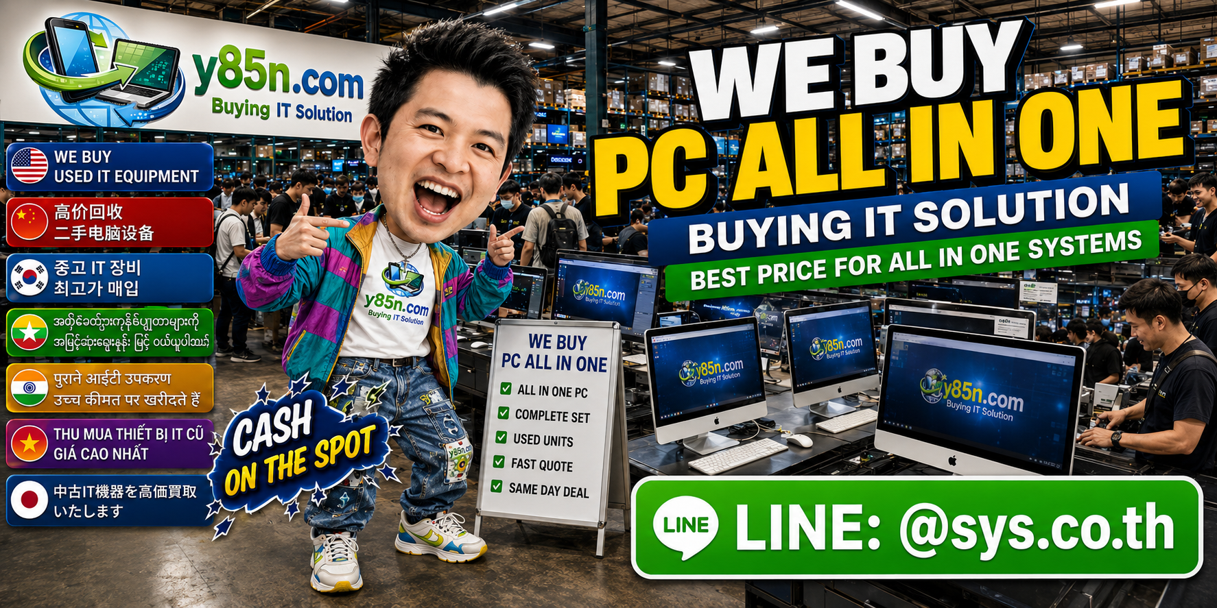 Y85N.com warehouse buying PC All in One computers